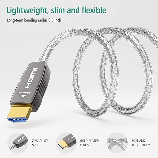 RUIPRO Crystal 8K HDMI Ultra High Speed Latest 2.1b Certified Fiber Optic Cable - Image 5