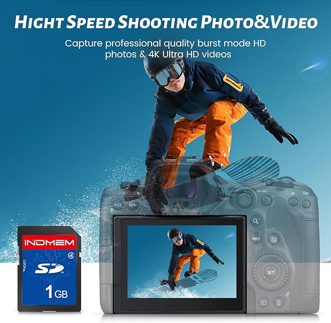 SD Card 1GB, 5 Pack SD Card Class 4 Flash Memory Card MLC Stanard Secure - Image 3
