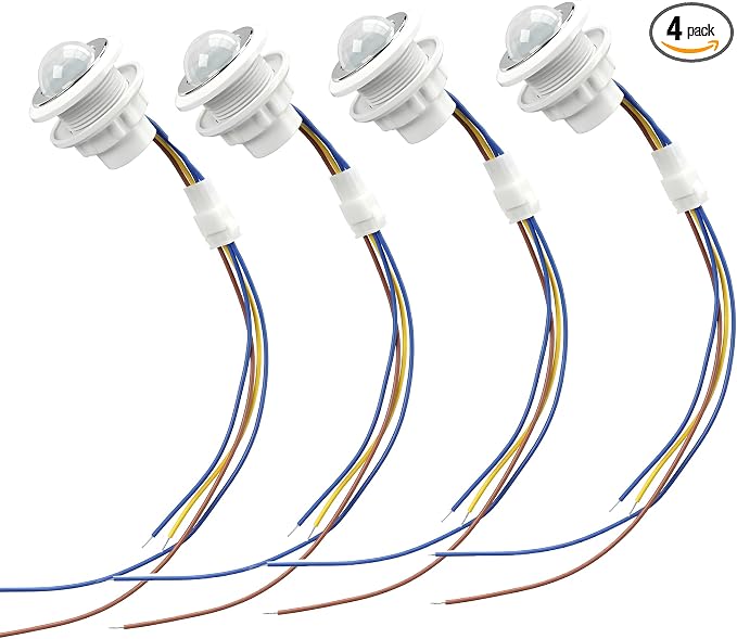4 Pack PIR Motion Sensor Light Switch, AC 110-240V Adjustable LUX Light by Unknown