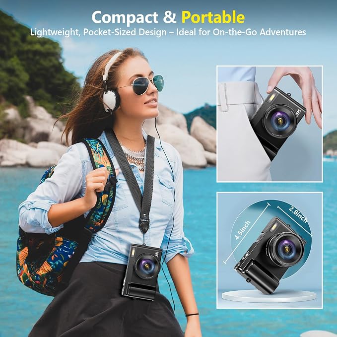4K Digital Camera for Photography Autofocus, Upgraded 64MP WiFi Vlogging Camera - Image 5