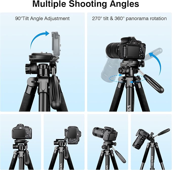 Tripod for Camera, Professional Heavy Duty Compact Camera Stand for Phone - Image 6