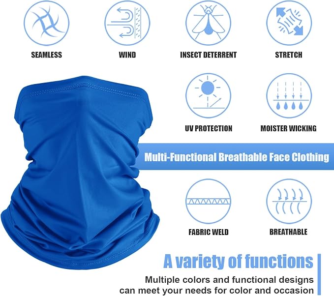 Geyoga 6 Pieces Summer UV Protection Cooling Neck Gaiter Face Clothing Neck - Image 3