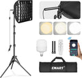 EMART Softbox Photography Lighting Kit, 50W 3000K-6000K LED Bulb by EMART