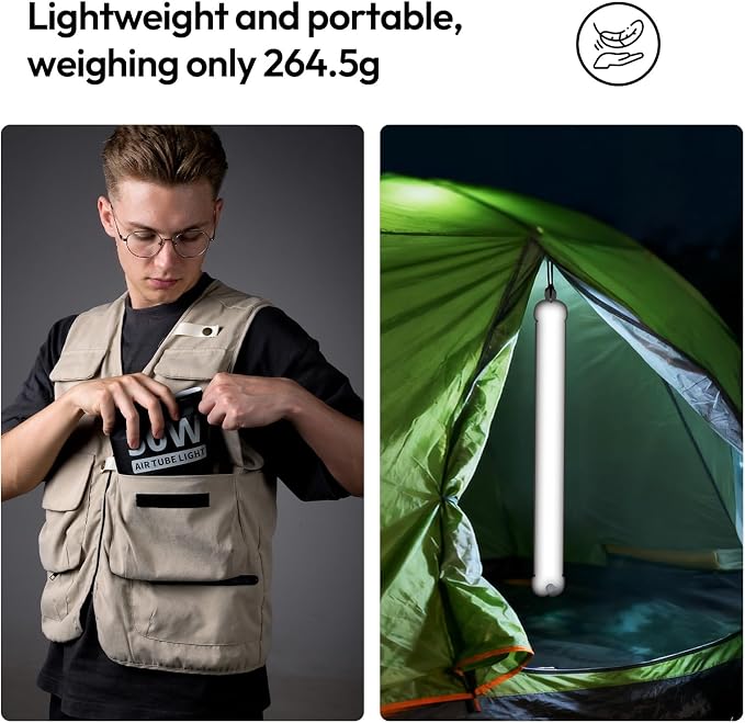 Ulanzi UA50 50W Inflatable LED Air Pillar Light 2700K-6500K Bi-Color Video - Image 7