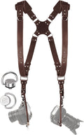 C Coiro Dual Camera Harness Shoulder Leather Camera Strap by CCoiro