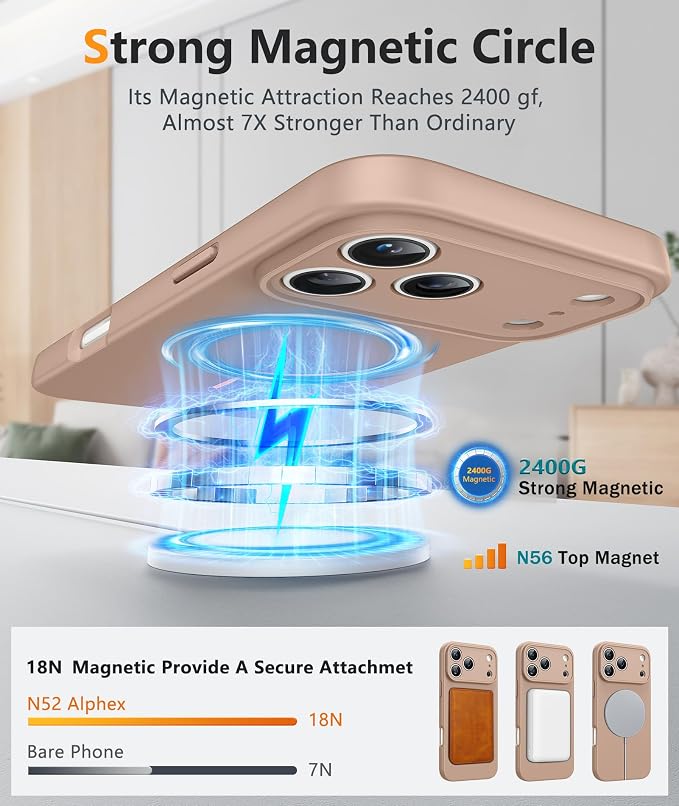 FNTCASE for iPhone 17 Pro Case: Integrated Silicone Phone Cases - Image 3