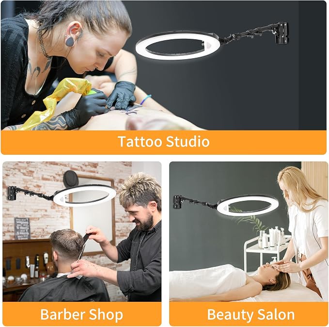 SITTO 22 Inch Ring Light with Remote Control, 43 Inch Wall Mounted Triangle - Image 5