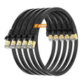 Cat7 1.5FT-5Pack Ethernet Cable Flat-Black-10Gbps Internet Network Patch Cord by SURPLAY-WinningHighSpeed
