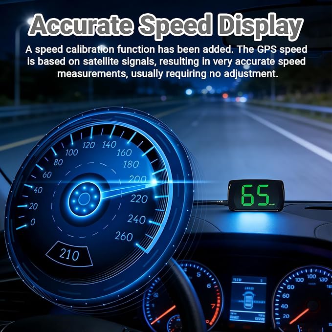 Speedometer HUD for Cars Trucks Motorcycles USB Plug & Play Digital MPH Speed - Image 4