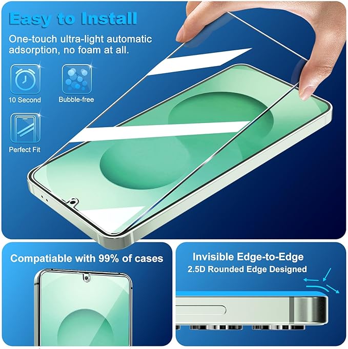 3 Pack for Samsung Galaxy S26 Screen Protector Tempered Glass + 3 Pack Camera - Image 4