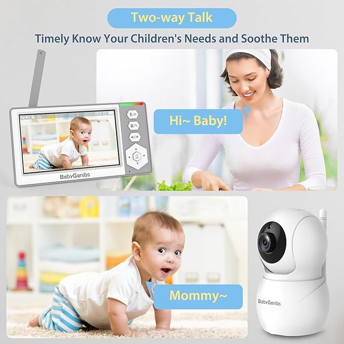 Baby Monitor with Camera and Audio, 4.3'' Video Baby Monitor with 1000ft Long - Image 5