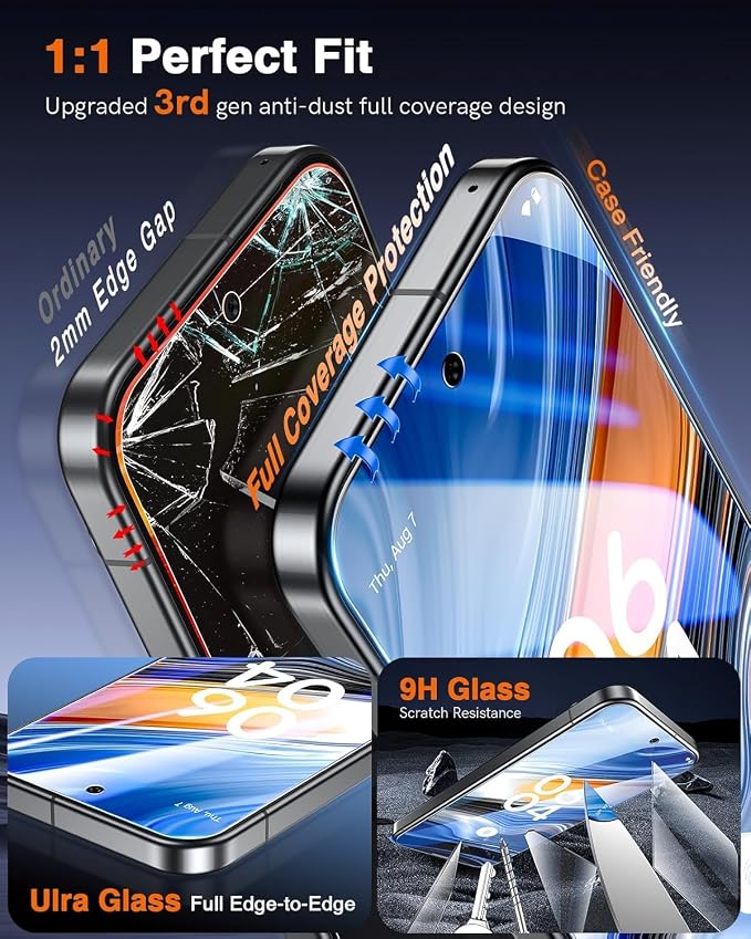LK 2 Pack for Google Pixel 10 Pro Screen Protector 0 Bubble HD Clear 9H - Image 5