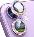 for iPhone 17 Camera Lens Protector Bling, Individual Diamond Metal Ring by Xfilm