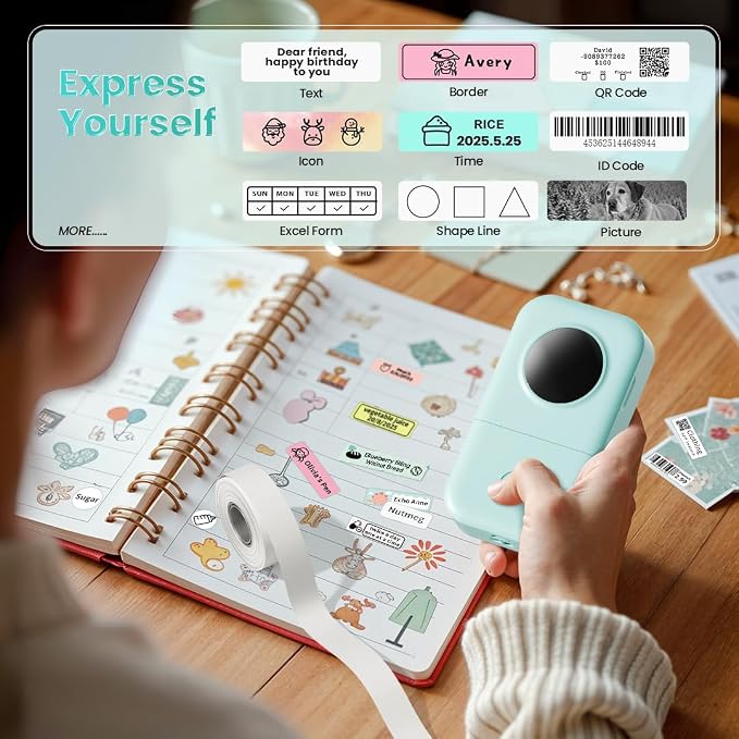 Phomemo Label Maker, D30 Portable Bluetooth Label Maker Machine - Image 3