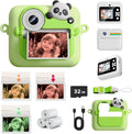 Kids Camera Instant Print with Color Printing Paper and Protective Case 32GB by GUEDIEO