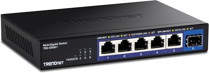 TRENDnet 6-Port Unmanaged 2.5G Switch by TRENDnet