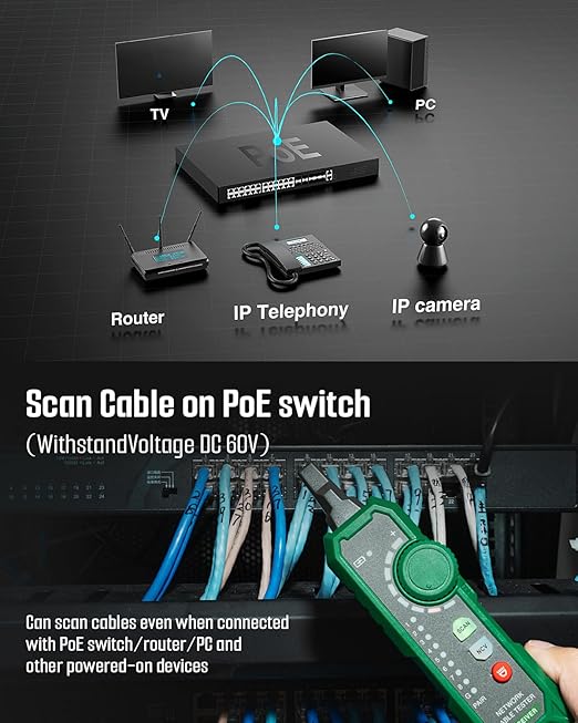 TESMEN TLP-900AR Network Cable Tester, RJ11 RJ45, - Image 4