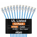 Tecmojo UL Listed Ultra-Slim Cat6a 2ft Ethernet Patch Cable, 30AWG 100% Pure by Tecmojo