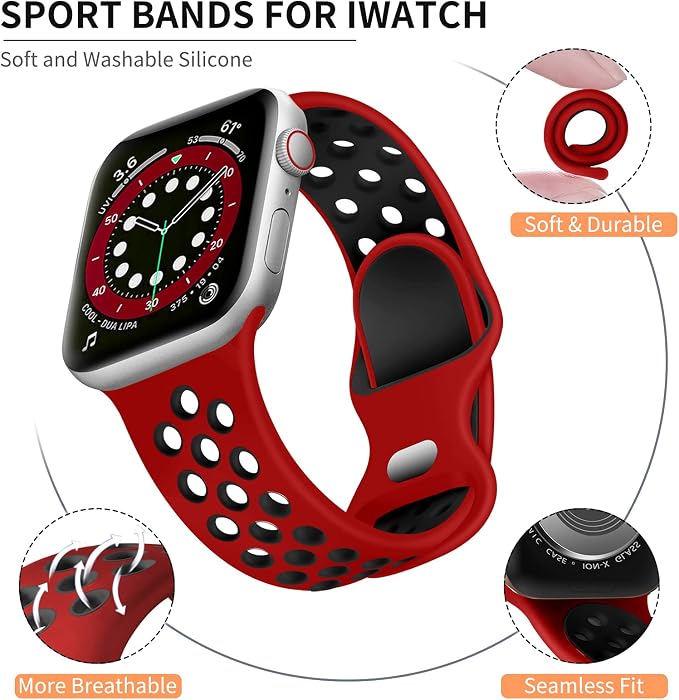 Lerobo Compatible with Apple Watch Series 9 Band 45mm 11 46mm SE 44mm 42mm 49mm - Image 2