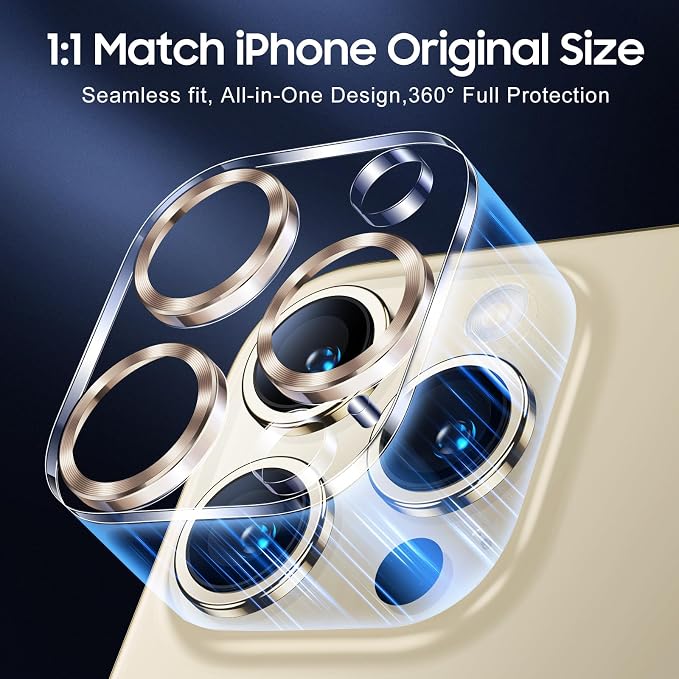 UniqueMe Compatible for 3 Pack iPhone 15 Pro/iPhone 15 Pro Max Camera Lens - Image 5