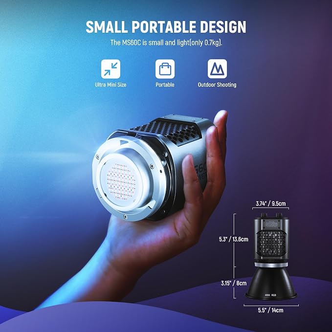 NEEWER MS60C RGBWW LED Video Light - Image 3