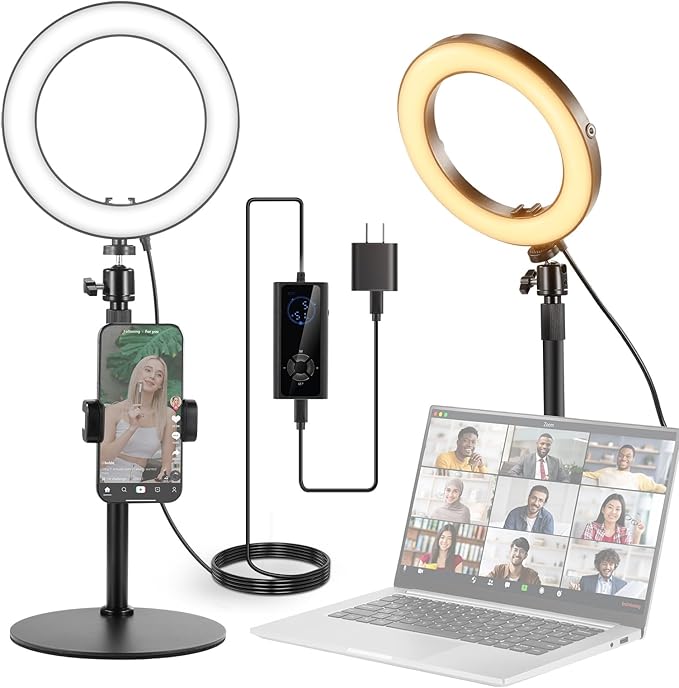 NEEWER 8" 18W High Power Desk Ring Light by Neewer