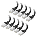Cable Matters 10Gbps 10-Pack Snagless Short Shielded Cat 6A Ethernet Cable - 3ft by CableMatters