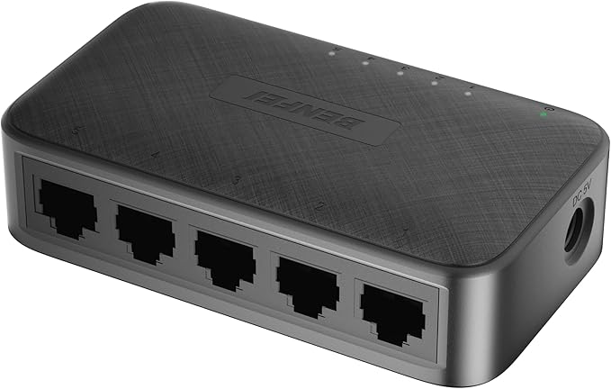 BENFEI 5-Port Gigabit Ethernet Switch, Wall Mount & Desktop Network Switch Hub by BENFEI