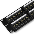Rapink Patch Panel 48 Port Cat6 10G Support, Network Patch Panel UTP 19-Inch by Rapink