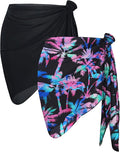 CHICGAL 2 Pieces Women Beach Sarong Bathing Suit Wrap Skirt Sheer Bikini by CHICGAL