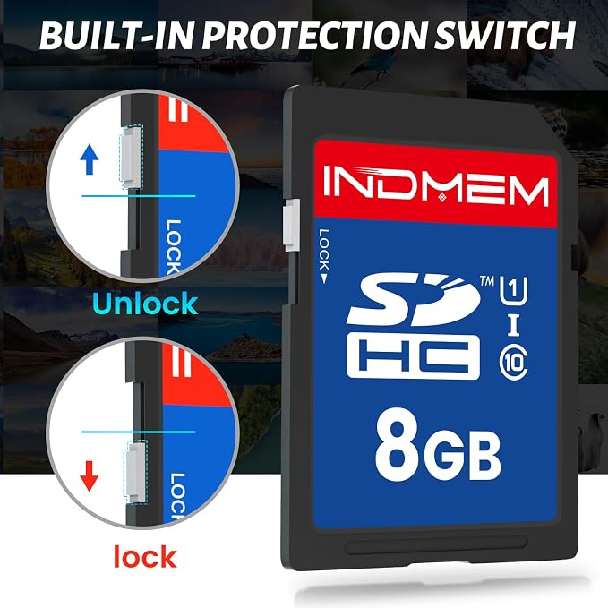SD Card 8GB, High Speed Full HD Video Recording Secure Digital Cards - Image 2