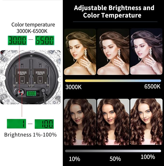 21in/55cm 60W Handheld LED Softbox Light - Image 2