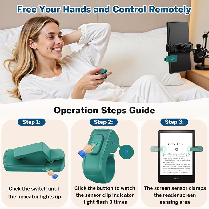 Page Turner Ring for Kindle, Remote Control for iPhone iPad Android Tablets - Image 3