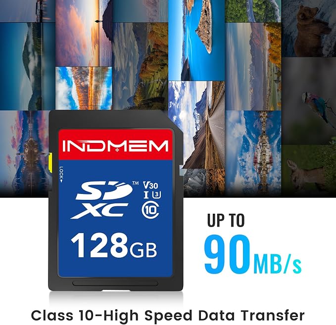 128GB SD Card 2Pack, High Speed up to 90M/S, SDXC UHS-I Memory Cards, Full HD & - Image 2