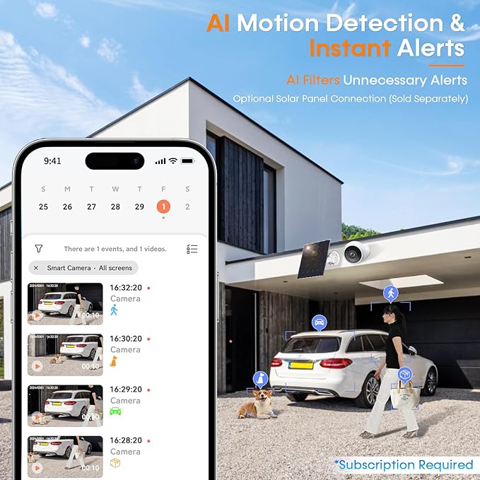 AMTIFO Security Cameras Wireless Outdoor: Magnetic 2-Pack Install-Free Indoor - Image 5