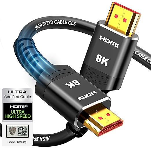 HDMI 2.1 Cable, Highwings 10K 8K 4K 240Hz 144Hz 120Hz HDMI 2.1 Cord Ultra High by Highwings