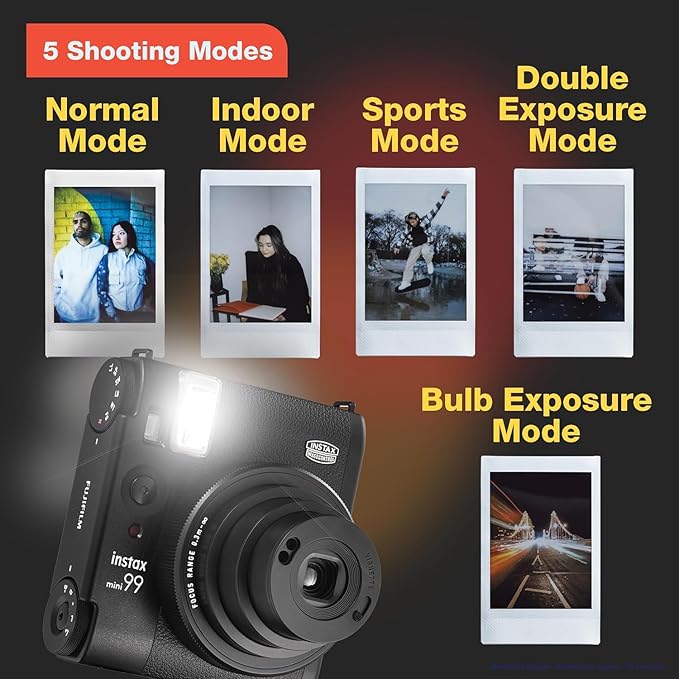 Fujifilm Instax Mini 99 Instant Camera Vintage Black. + Value Pack Shutter - Image 5