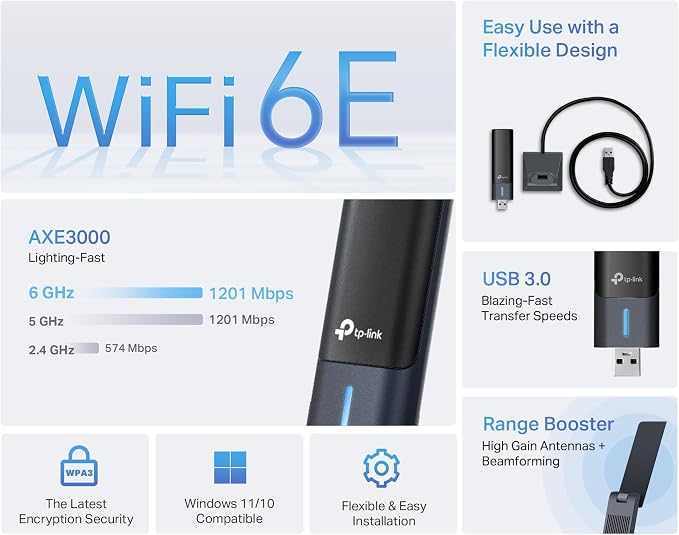 TP-Link WiFi 6E USB Adapter for Desktop PC - Image 2
