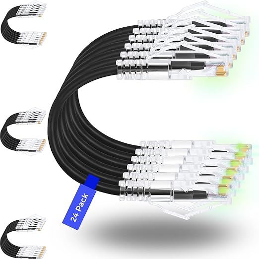 Rapink Patch Cables Cat6/ Cat6a 14ft Slim, Cat6a Ethernet Patch Cable 10G by Rapink