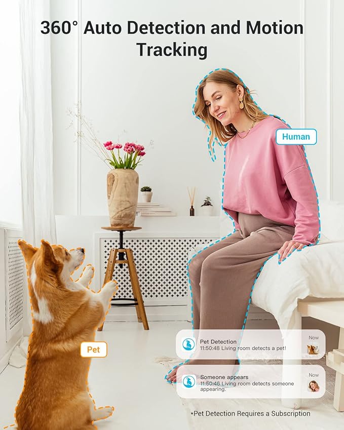 blurams Security Camera 2K, Baby Monitor Dog Camera 360-degree - Image 3