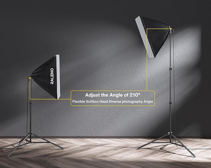 RALENO Photography Lighting Kit, 8.5x10ft Photo Backdrops Stands - Image 3