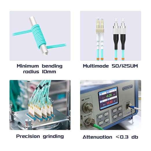 OM3 Fiber Patch Cable 0.6Meter/2ft, LC/UPC-FC/UPC Fiber Optic Cable Cord LSZH - Image 5