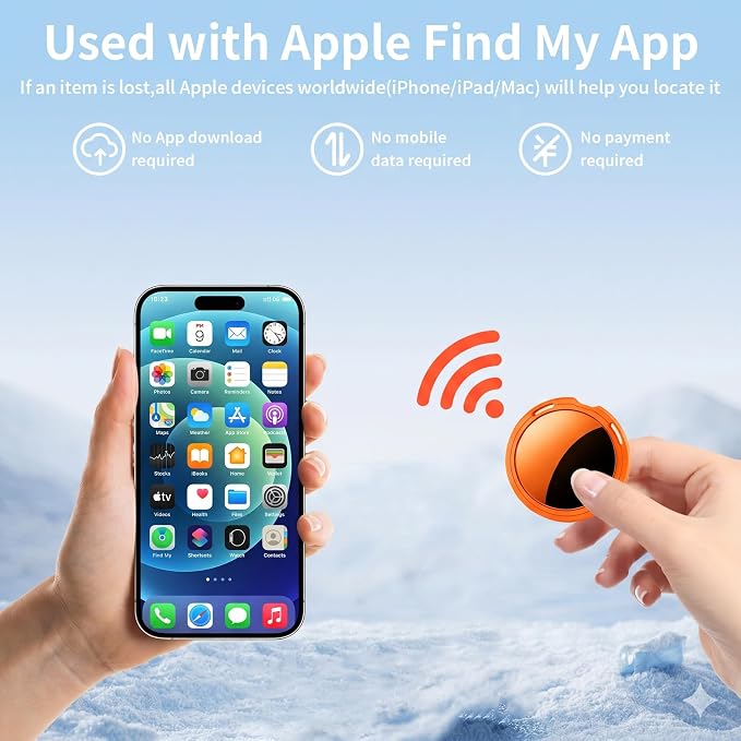 2 Pack Tracker Tags Pair with Apple Find My Bluetooth Air Smart Tags Key Finder - Image 4