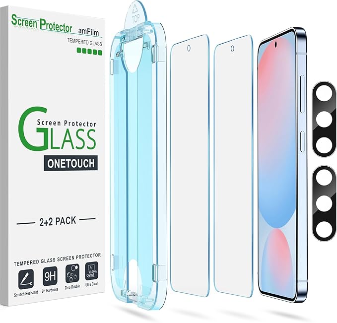 amFilm Auto-Alignment OneTouch for Samsung Galaxy S24 FE 6.7'' Screen Protector by amFilm