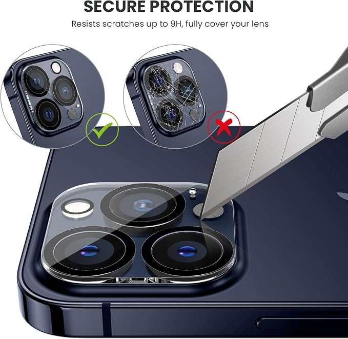 Tensea for iPhone 15 Pro / 15 Pro Max Camera Screen Protector, Tempered Glass - Image 3