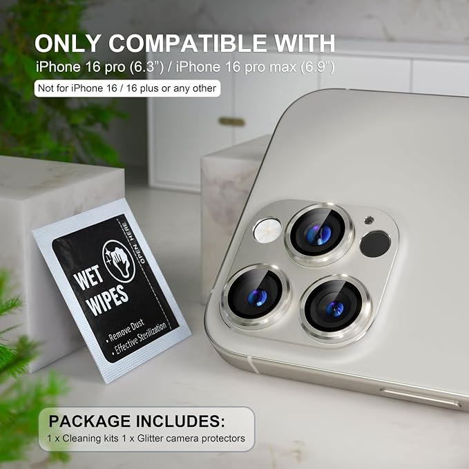 Choiche Compatible for iPhone 16 Pro/iPhone 16 Pro Max Camera Lens Protector - Image 2