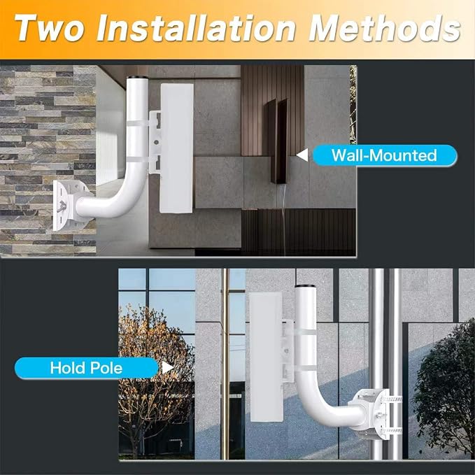Networks Pole Mount Bracket, Universal 150° Adjustable Pole & Wall Mount - Image 4