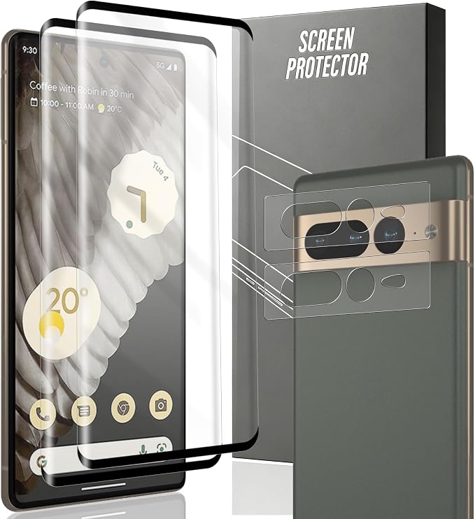 2+2 Pack Tempered Glass for Google Pixel 7 Pro Screen Protector by Unknown