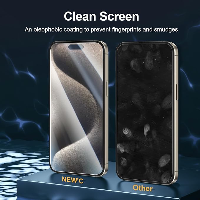NEW'C 3x for iPhone 15 Pro Max Screen Protector+ 3x Camera Lens Protector - Image 5
