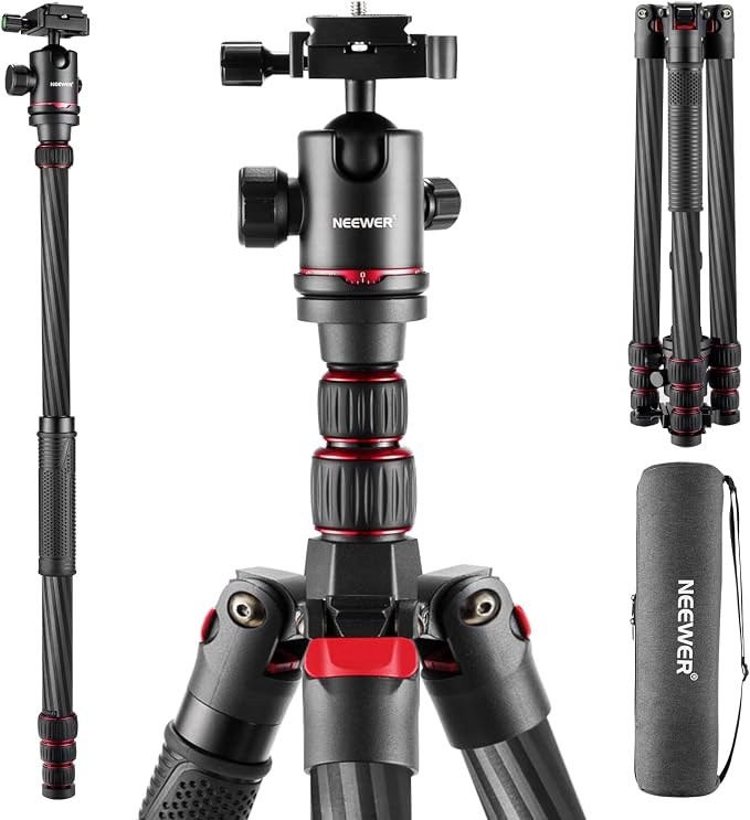 NEEWER Upgraded 80.7" Carbon Fiber Camera Tripod Monopod by Neewer